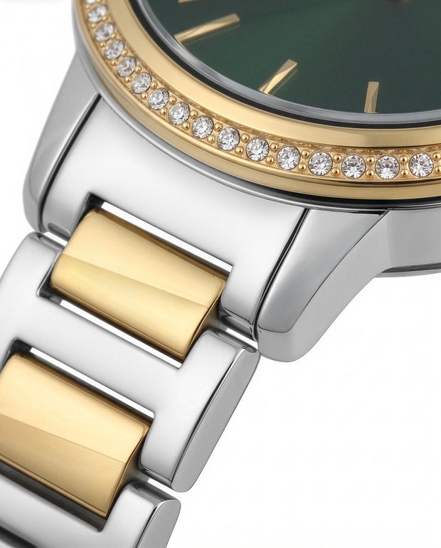 DICE KAYEK Women's Silver Stainless Steel Watch With Green Dial - DK.1.AG1400.03