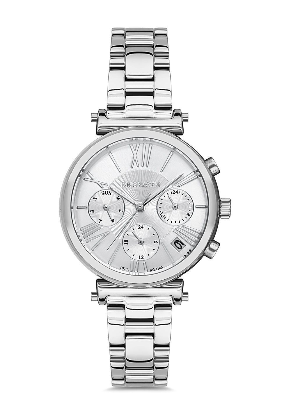 DICE KAYEK Beyaz Kadranlı Gümüş Kaplamalı Kadın Kol Saati - DK.1.AG1183.01