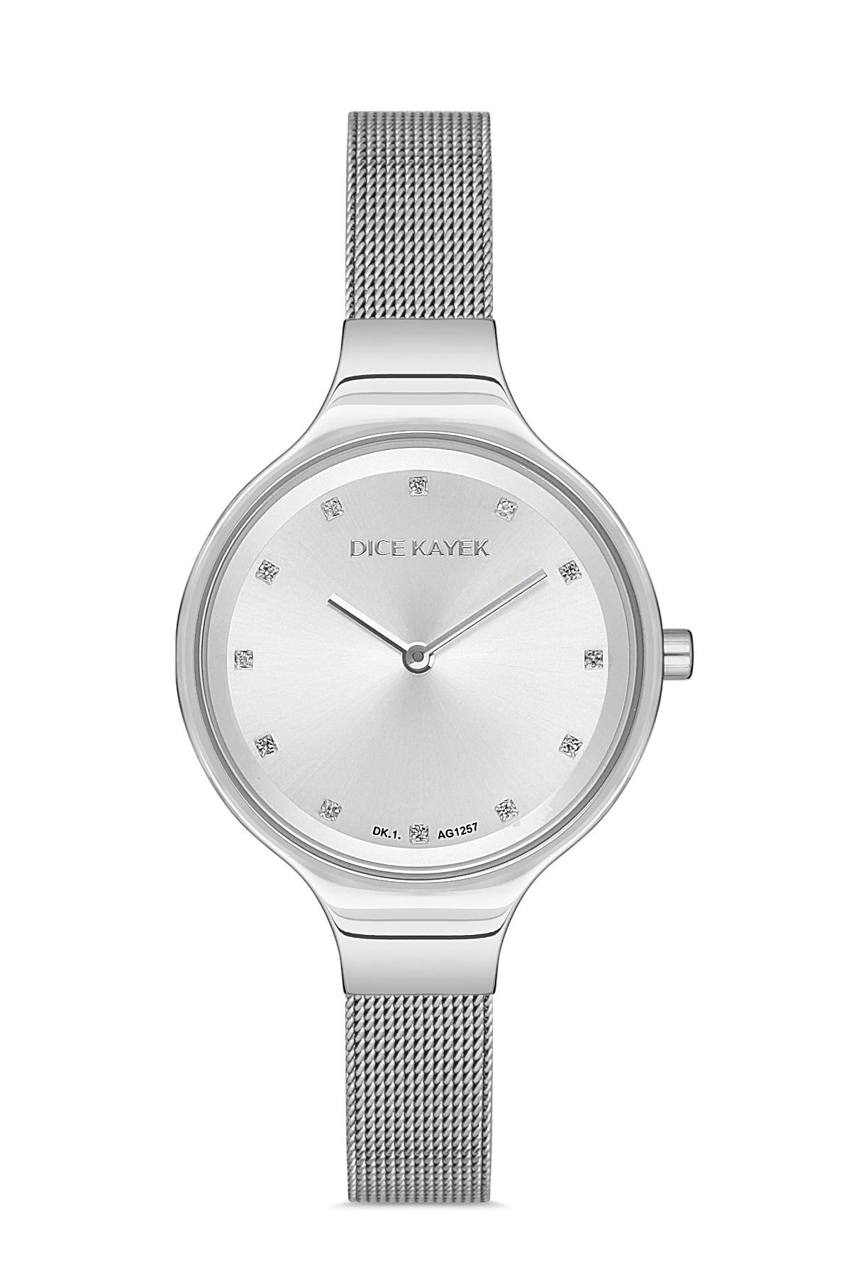 DICE KAYEK Beyaz Kadranlı Gümüş Kaplamalı Kadın Kol Saati - DK.1.AG1257.01