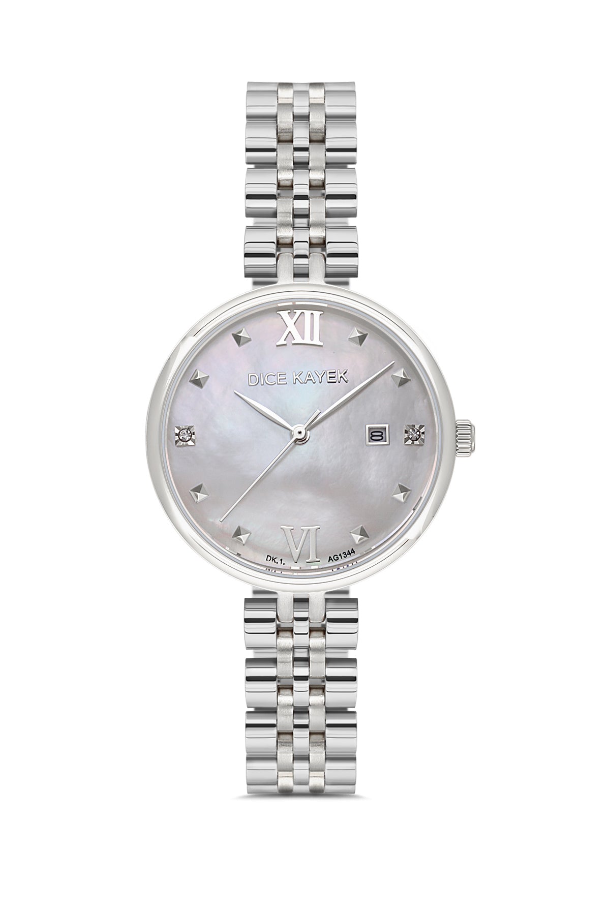 DICE KAYEK Beyaz Kadranlı Gümüş Kaplamalı Kadın Kol Saati - DK.1.AG1344.01