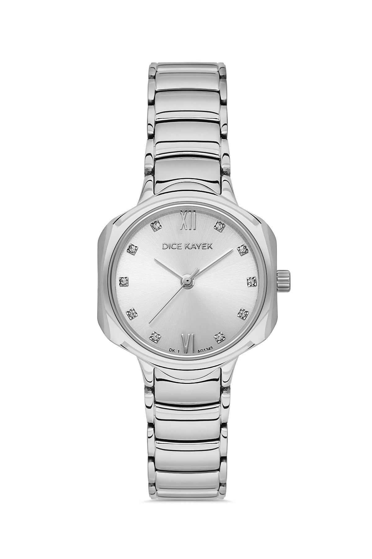 DICE KAYEK Beyaz Kadranlı Gümüş Kaplamalı Kadın Kol Saati - DK.1.AG1345.01