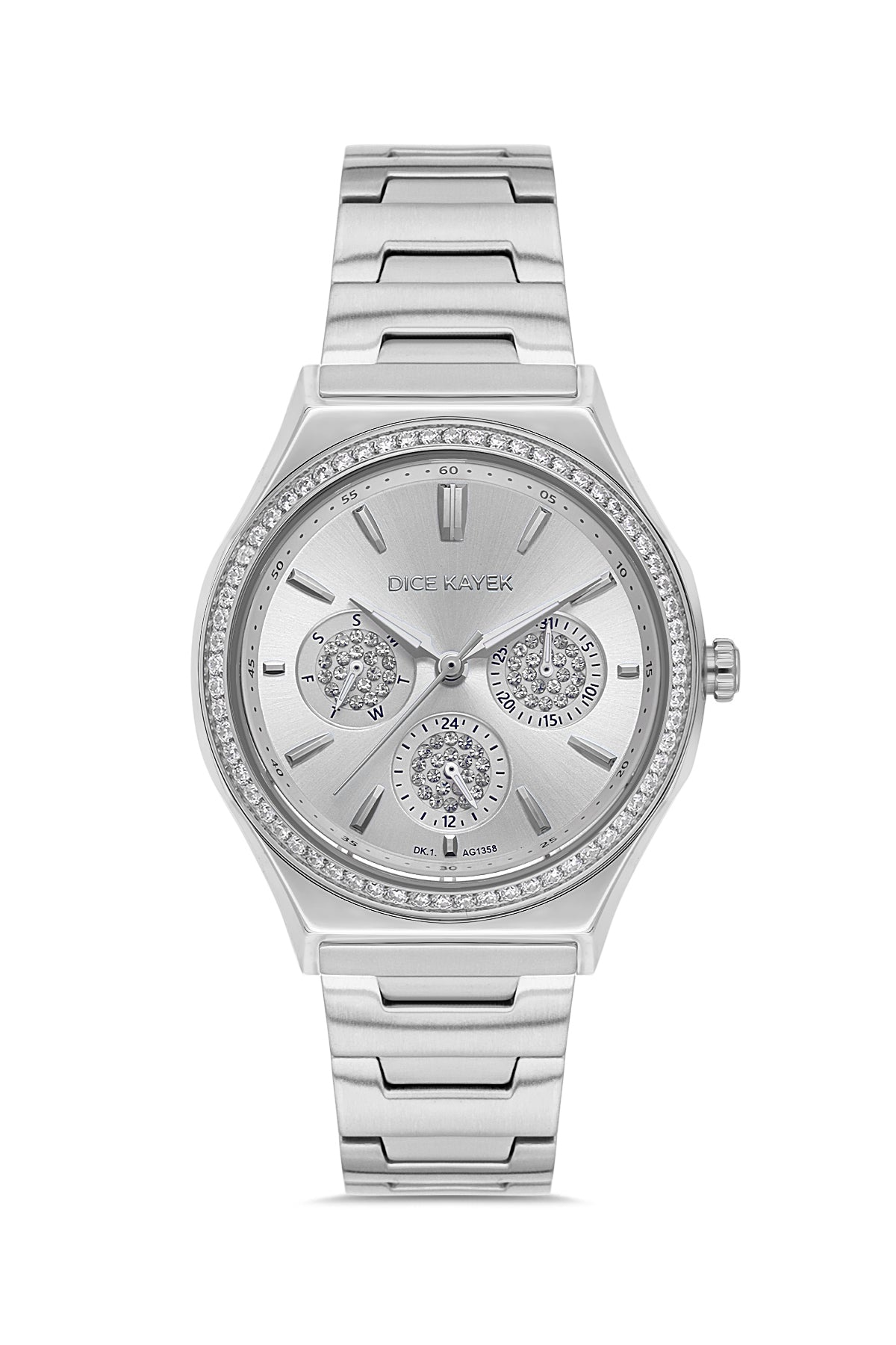DICE KAYEK Beyaz Kadranlı Gümüş Kaplamalı Kadın Kol Saati - DK.1.AG1358.01