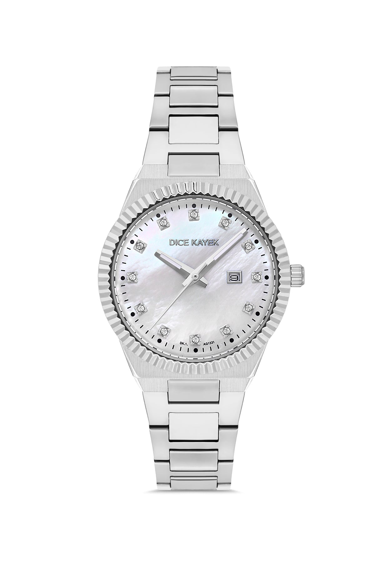 DICE KAYEK Beyaz Kadranlı Gümüş Kaplamalı Kadın Kol Saati - DK.1.AG1331.01