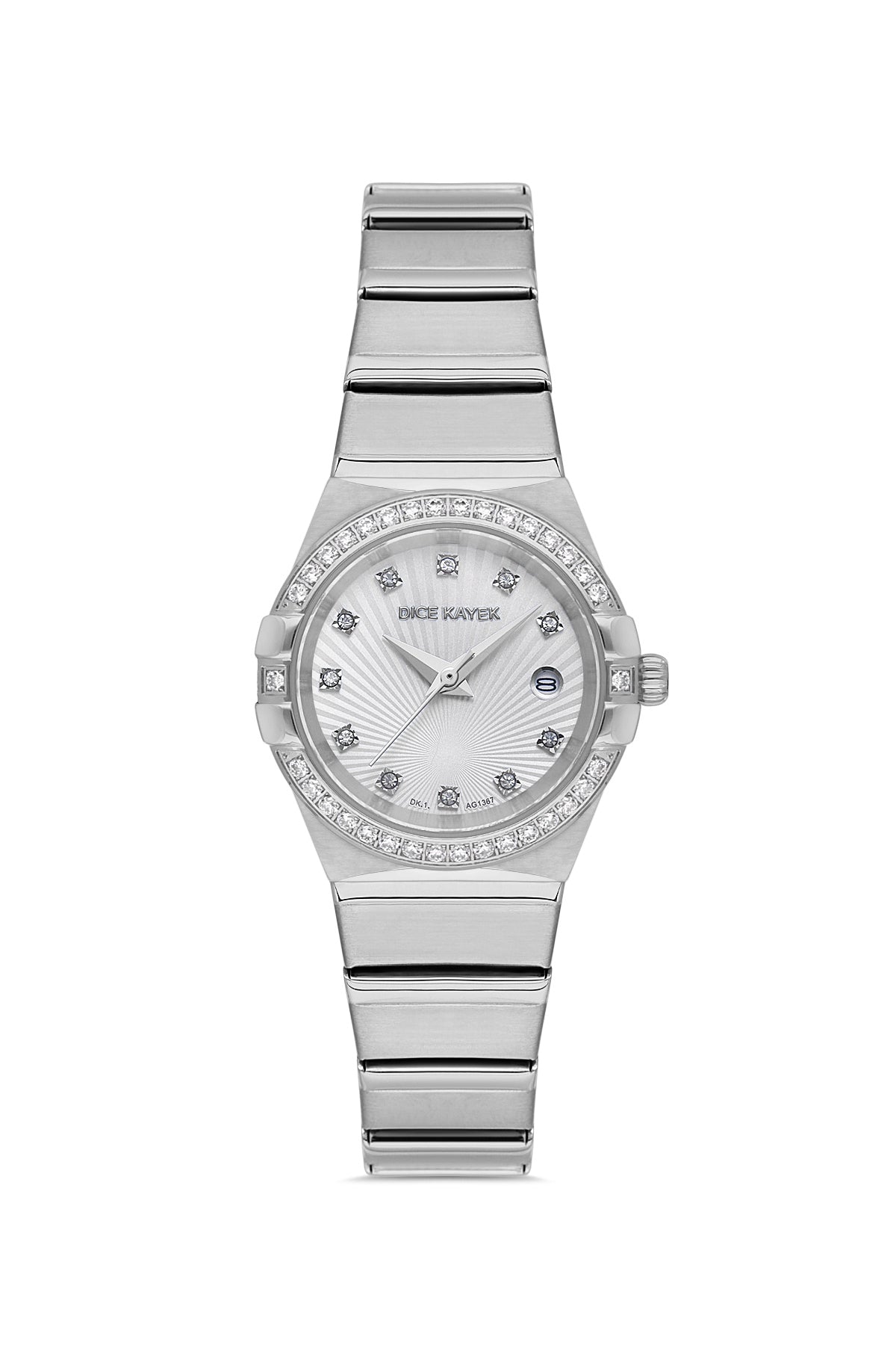 DICE KAYEK Beyaz Kadranlı Gümüş Kaplamalı Kadın Kol Saati - DK.1.AG1367.01