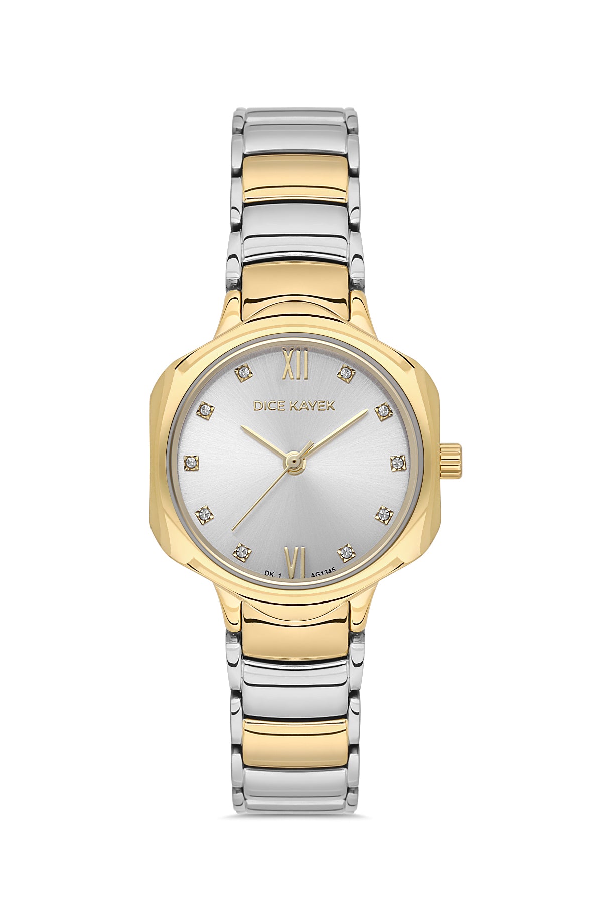 DICE KAYEK Beyaz Kadranlı Sarı Beyaz Kaplamalı Kadın Kol Saati - DK.1.AG1345.03
