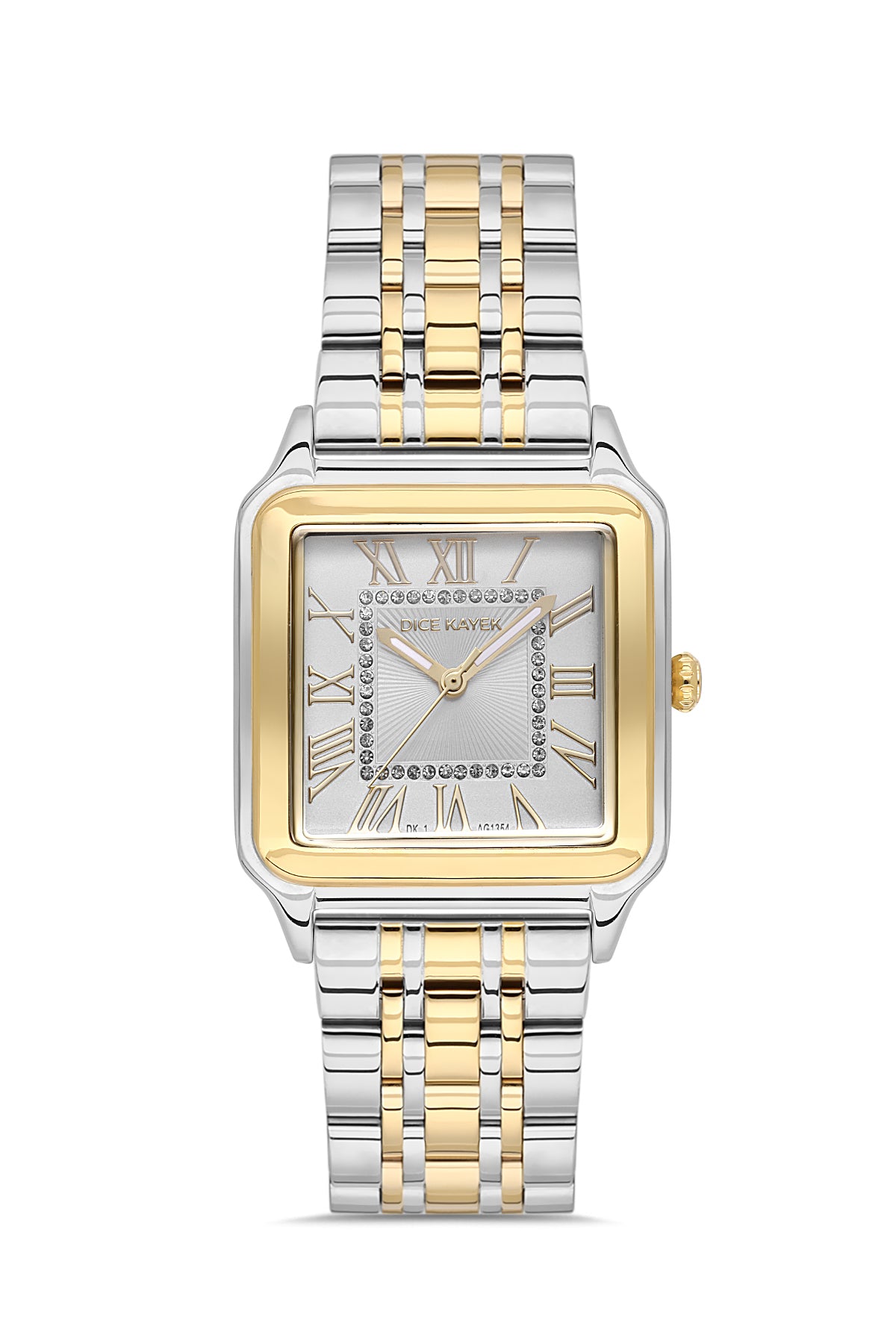 DICE KAYEK Beyaz Kadranlı Sarı Beyaz Kaplamalı Kadın Kol Saati - DK.1.AG1354.04