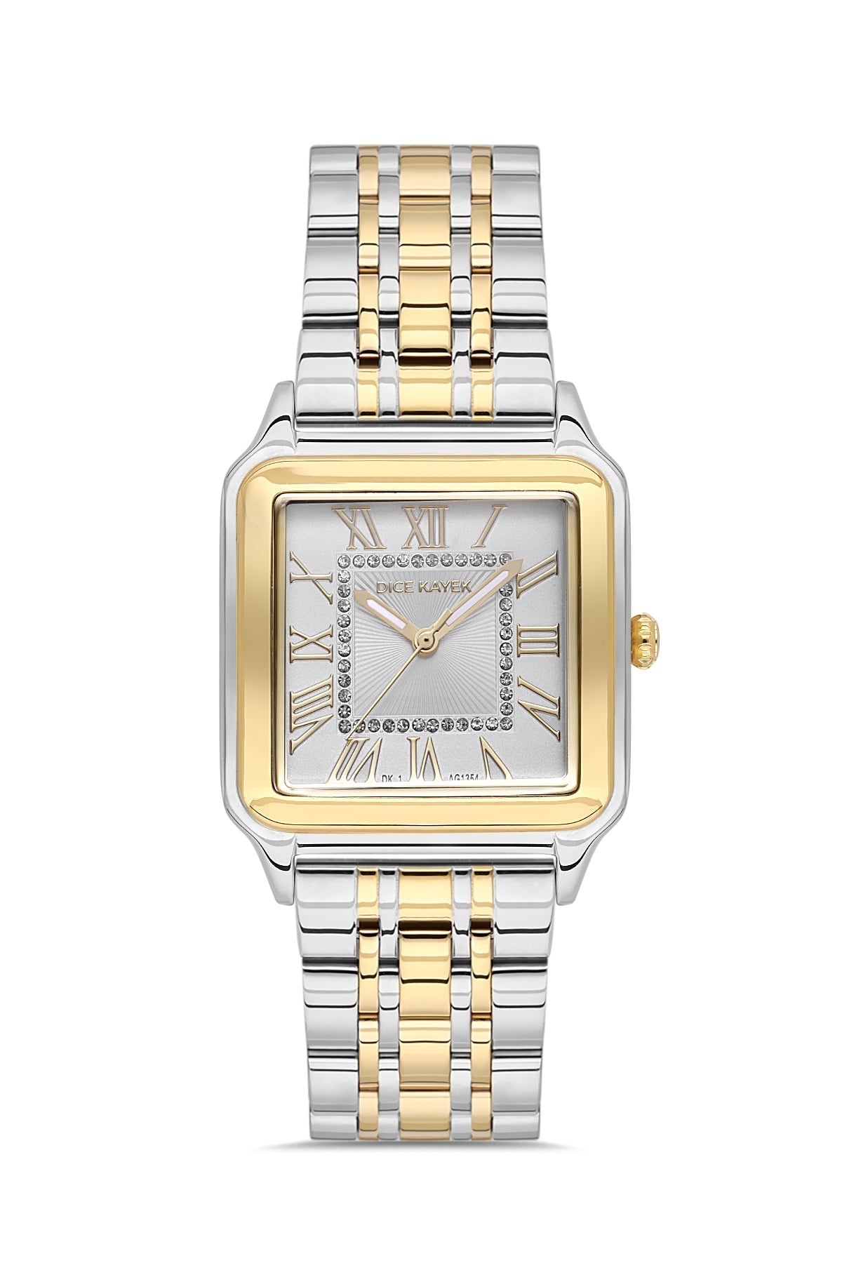 DICE KAYEK Beyaz Kadranlı Sarı Beyaz Kaplamalı Kadın Kol Saati - DK.1.AG1354.04