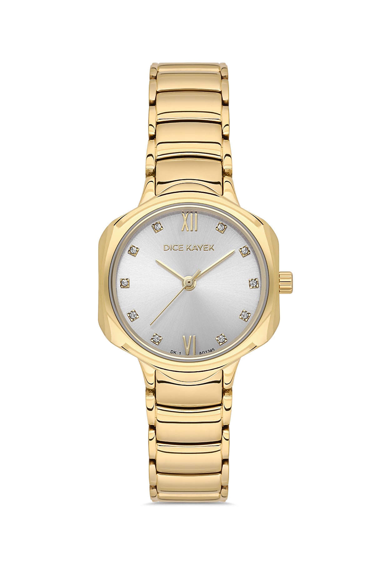 DICE KAYEK Beyaz Kadranlı Sarı Kaplamalı Kadın Kol Saati - DK.1.AG1345.07