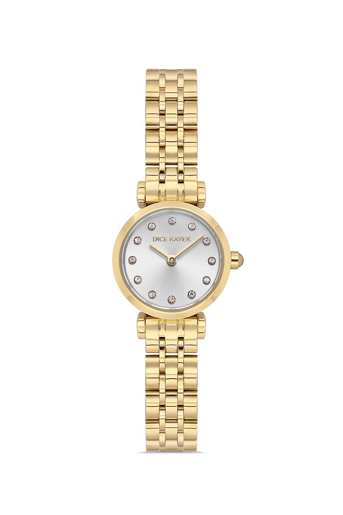 DICE KAYEK Beyaz Kadranlı Sarı Kaplamalı Kadın Kol Saati - DK.1.AG1349.07