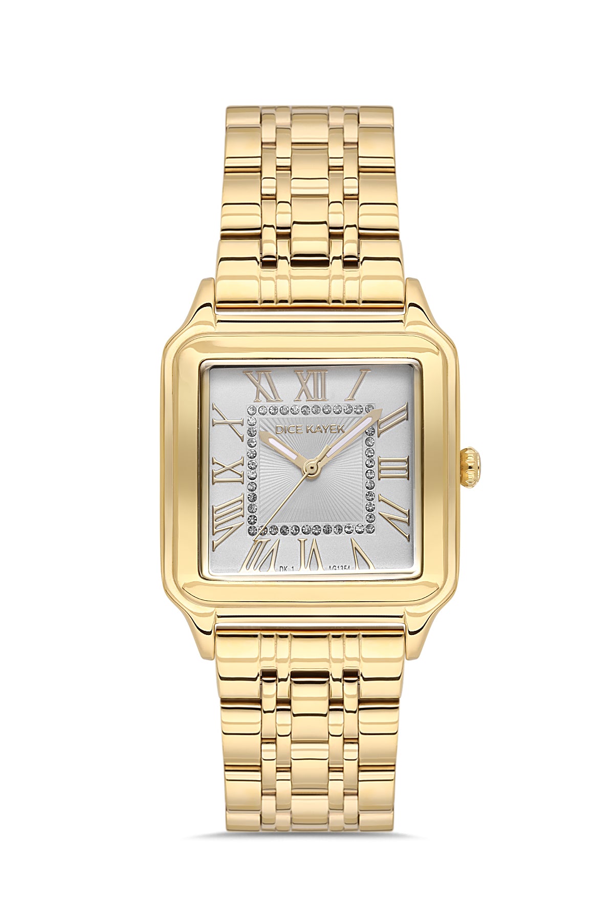 DICE KAYEK Beyaz Kadranlı Sarı Kaplamalı Kadın Kol Saati - DK.1.AG1354.06