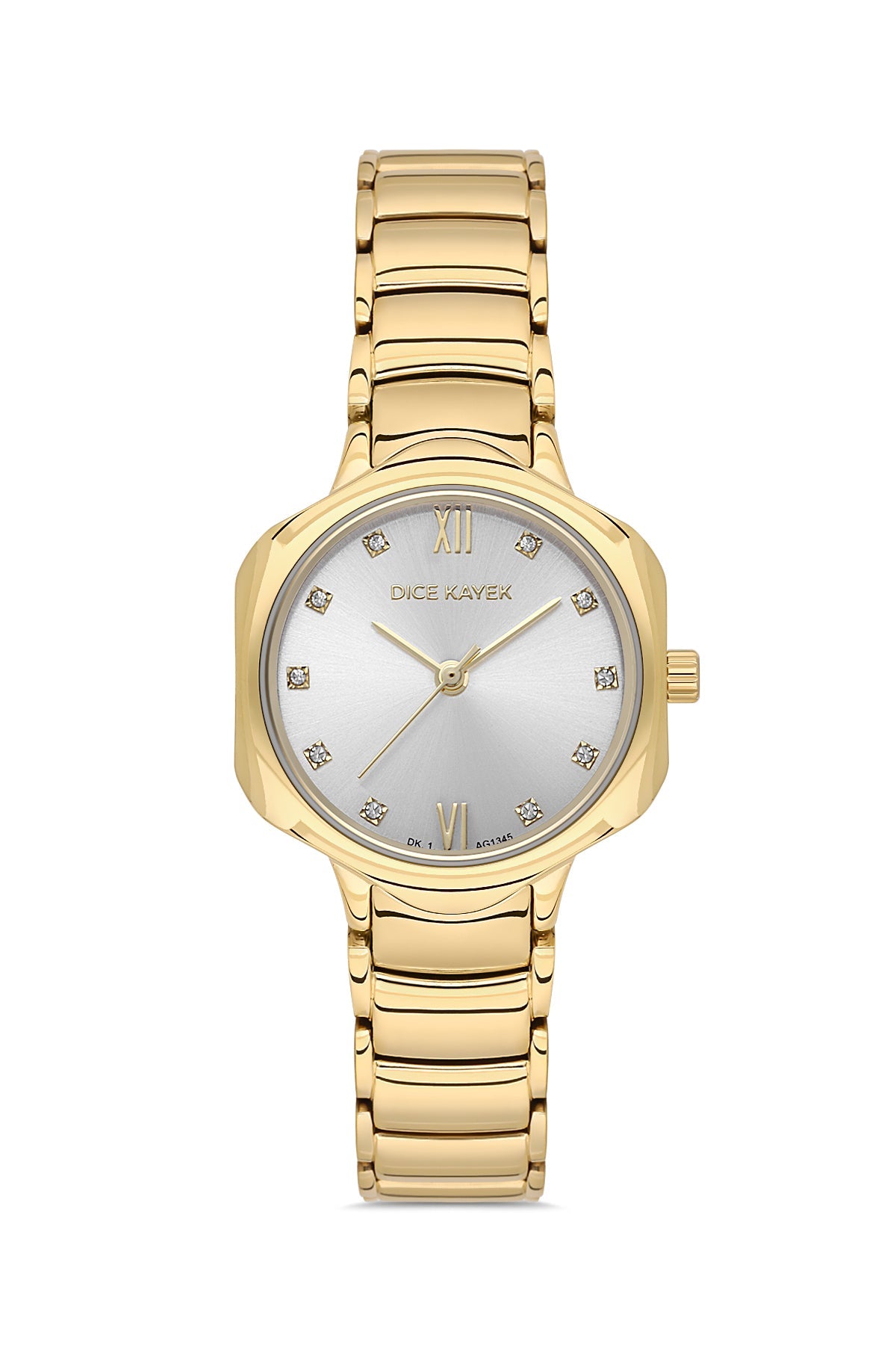 DICE KAYEK Beyaz Kadranlı Sarı Kaplamalı Kadın Kol Saati - DK.1.AG1345.07