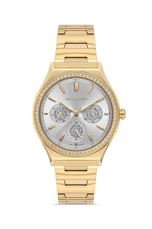 DICE KAYEK Women's Gold Watch With Silver Dial - DK.1.AG1358.07