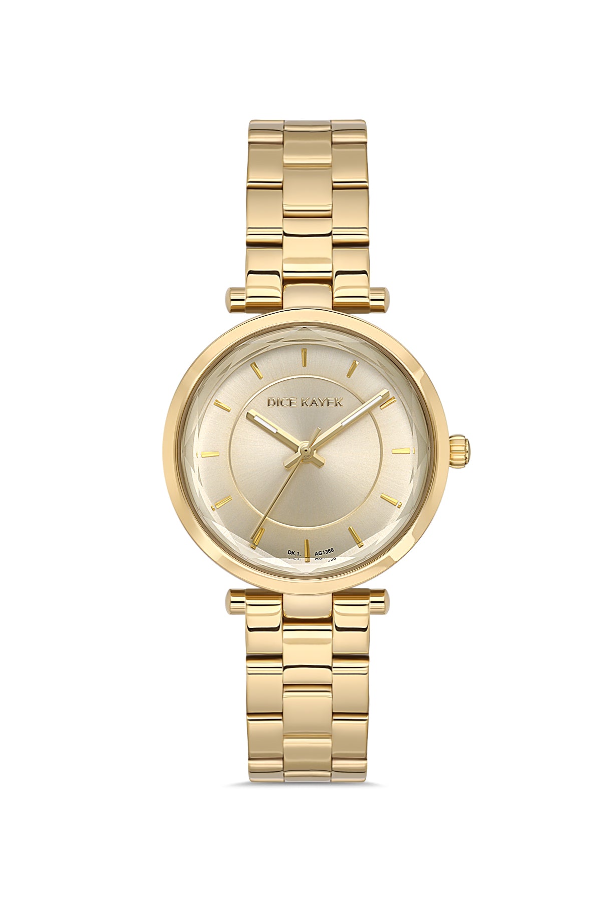 DICE KAYEK Sari Kadranlı Sari Paslanmaz masif çelik Kadın Kol Saati - DK.1.AG1366.08