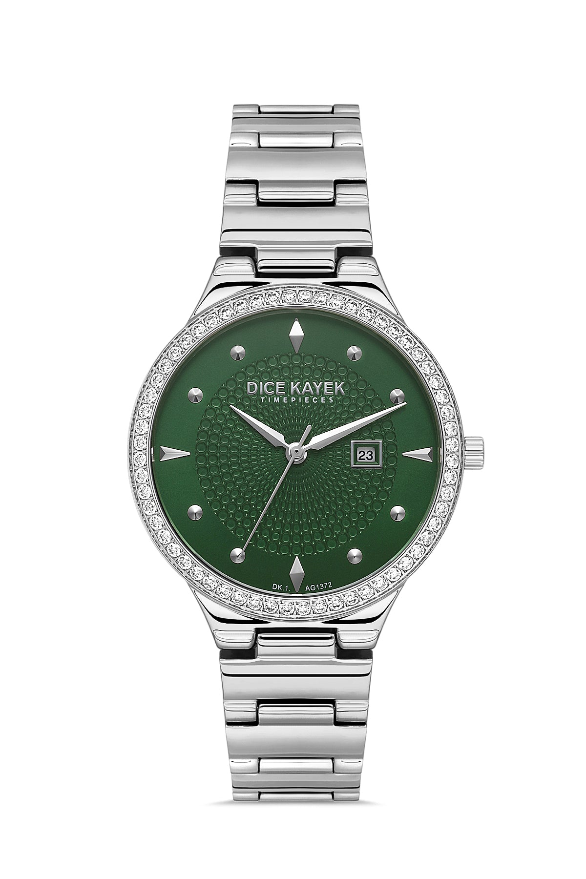 DICE KAYEK Green Dial Silver Stainless Solid Steel Women's Wristwatch - DK.1.AG1372.WA7-02
