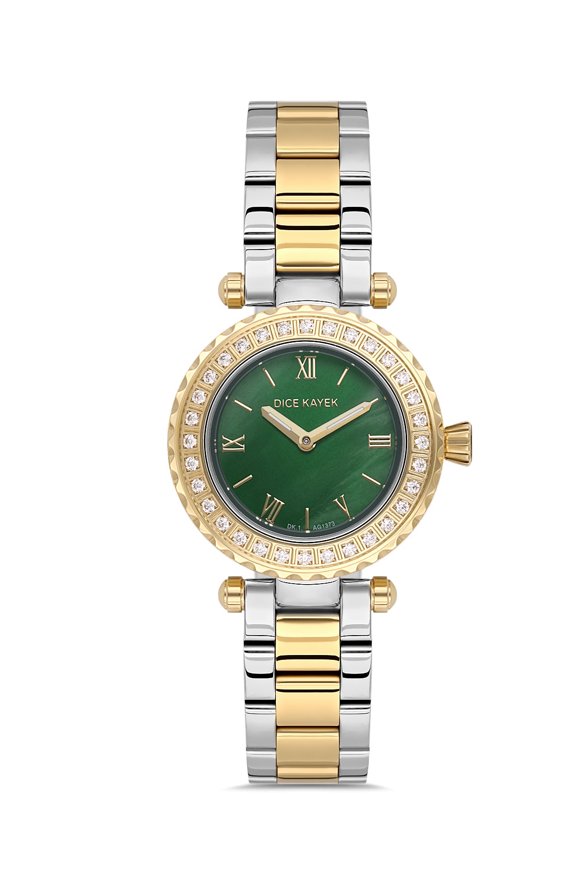 Dice Kayek Women's Green Dial Gold & Silver Stainless Steel Watch - DK.1.AG1373.05