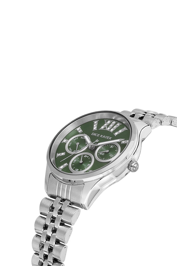 DICE KAYEK Women's Silver Watch With Green Dial - DK.1.AG1377.02