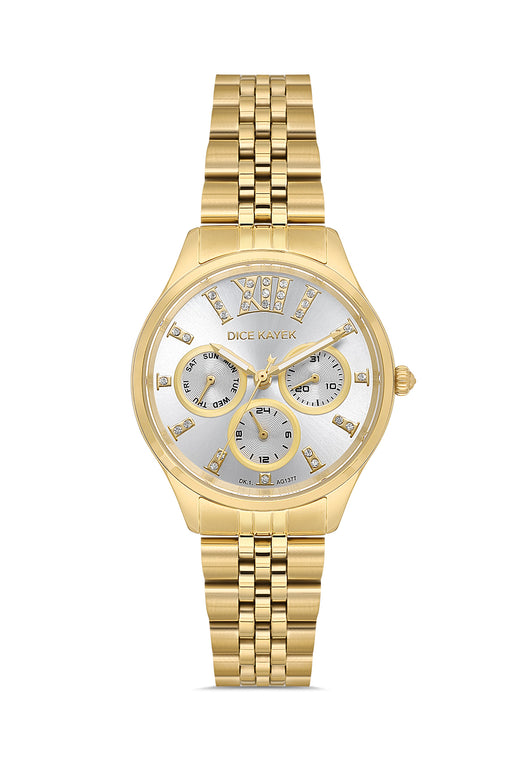 DICE KAYEK Women's Gold Watch With Silver Dial - DK.1.AG1377.03