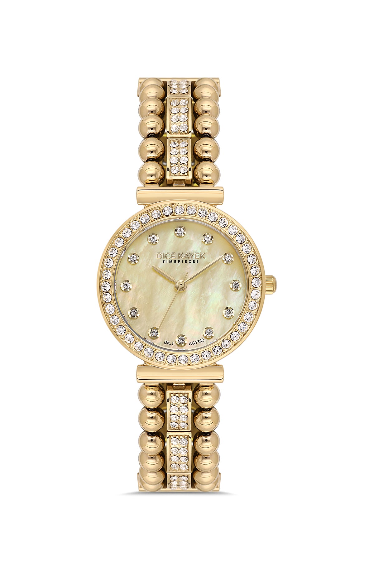 Dice Kayek Women's Gold Dial Gold Stainless Steel Watch - DK.1.AG1382.07