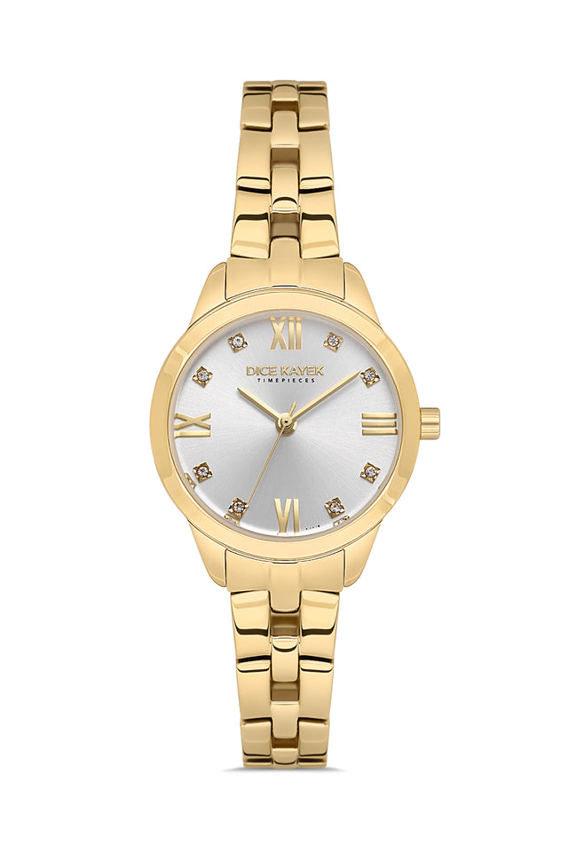 Dice Kayek women's wristwatch with silver dial and silver-plated case, model DK.1.AG1410.07 — front view