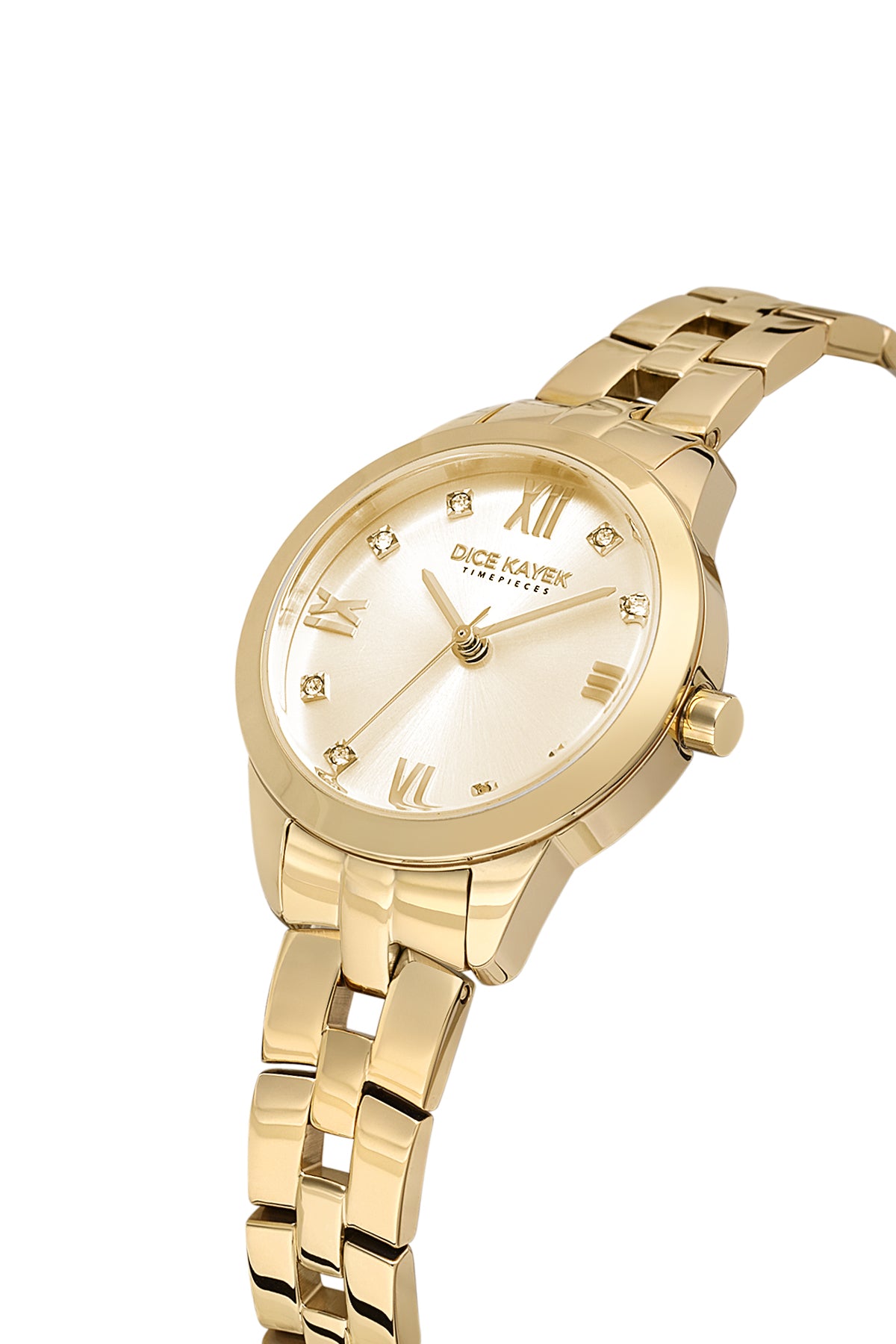 DICE KAYEK Sari Kadranlı Sari Paslanmaz masif çelik Kadın Kol Saati - DK.1.AG1410.08