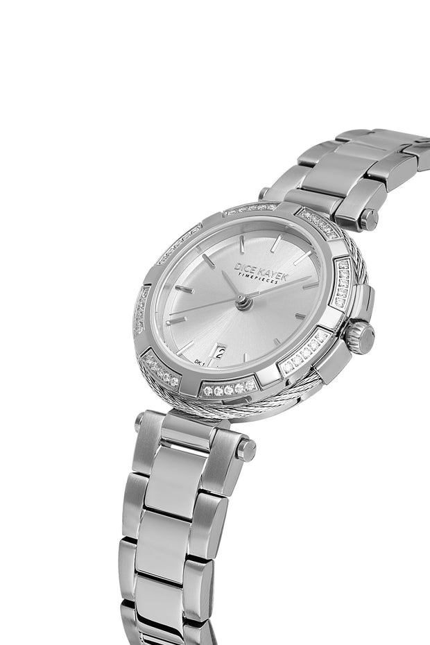 DICE KAYEK Women's Silver Watch With Silver Dial - DK.1.AG1398.01
