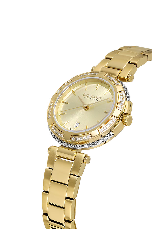 DICE KAYEK Women's Gold Watch With Gold Dial - DK.1.AG1398.04