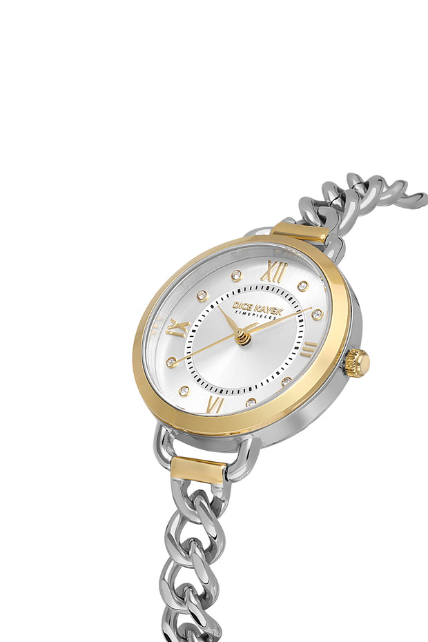 DICE KAYEK Women's Two-Tone Watch With Silver Dial - DK.1.AG1409.04