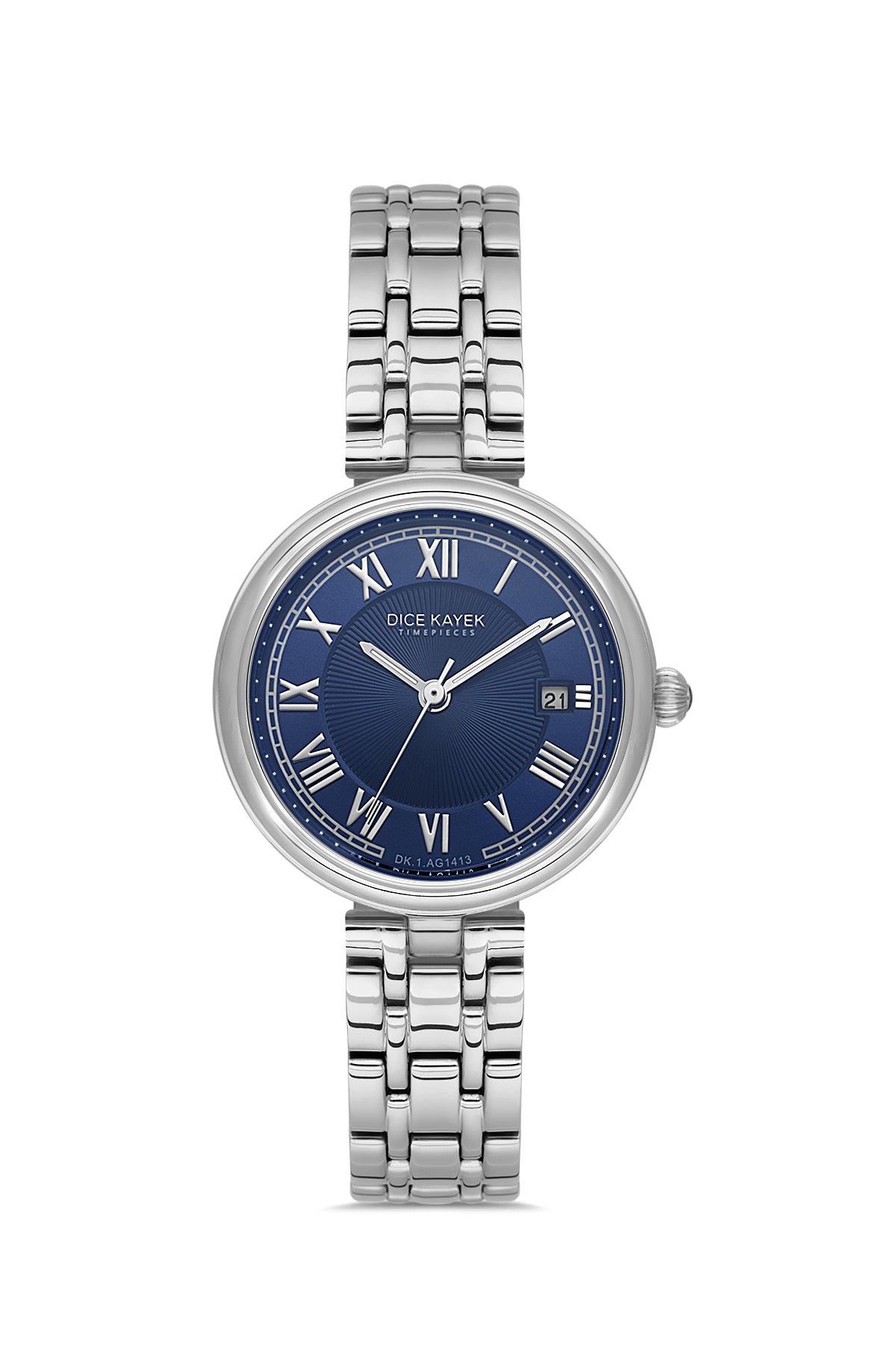 Dice Kayek Women's Blue Dial Silver Stainless Steel Watch - DK.1.AG1413.04