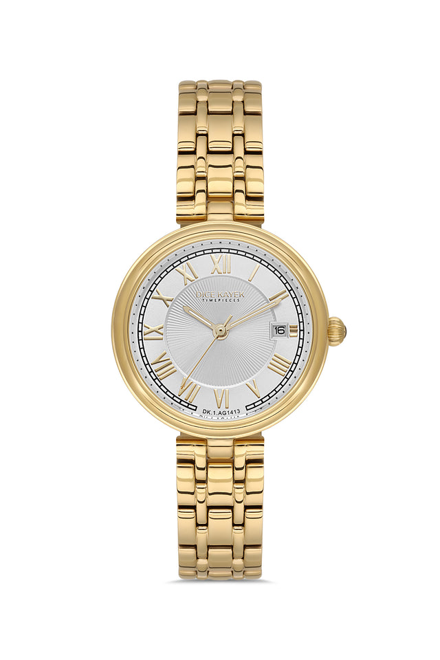 Dice Kayek women's wristwatch with silver dial and silver-plated case, model DK.1.AG1413.07 — front view