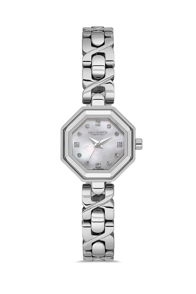 Dice Kayek women's wristwatch with silver dial and silver-plated case, model DK.1.AG1420.01 — front view