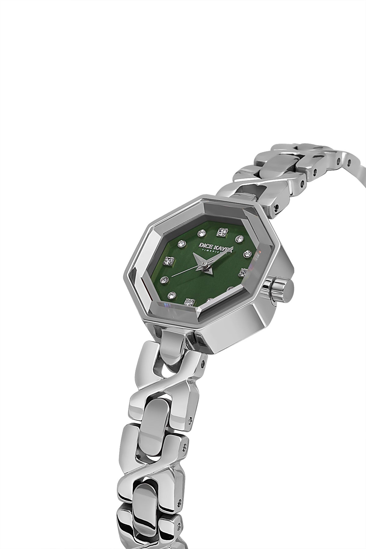Dice Kayek Women's Green Dial Silver Stainless Steel Watch - DK.1.AG1420.02