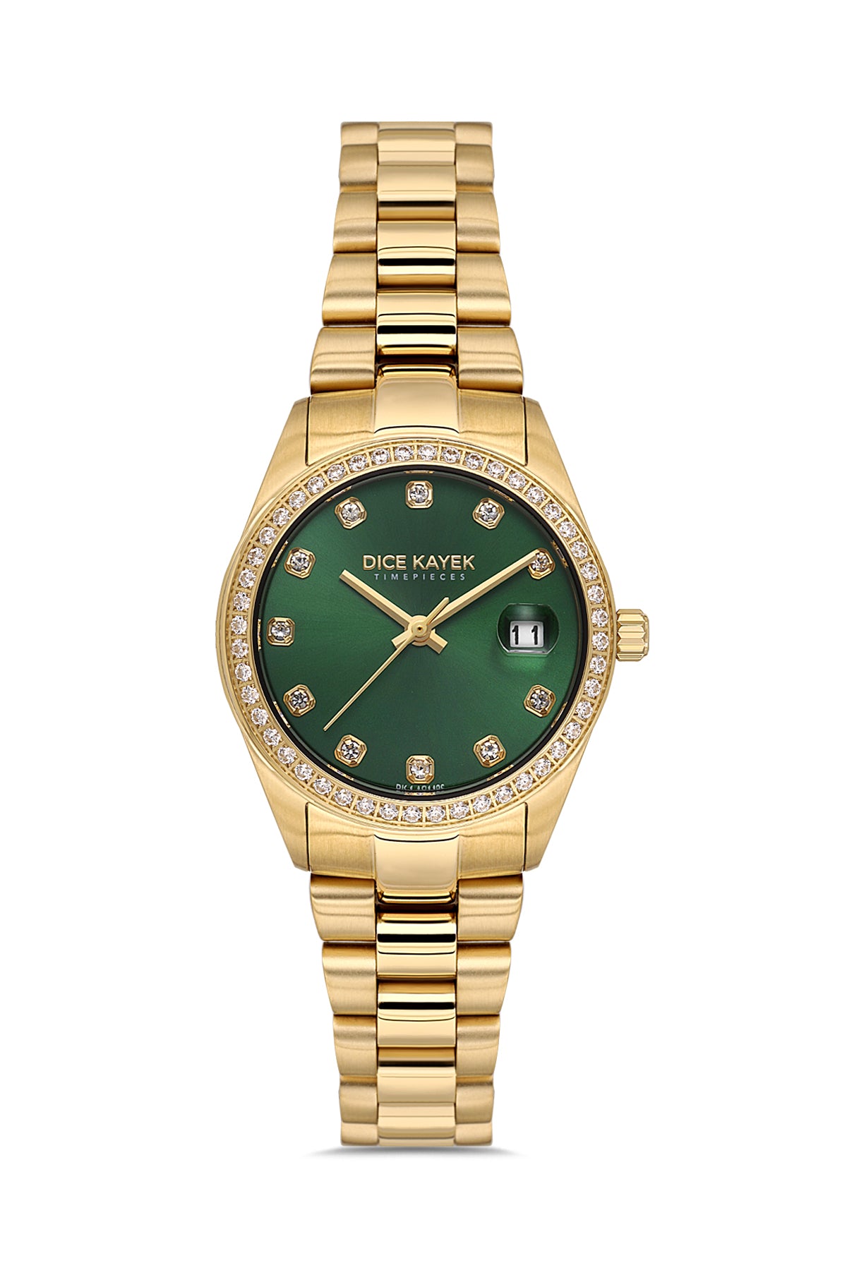 Dice Kayek Women's Green Dial Gold Stainless Steel Watch - DK.1.AG1426.08