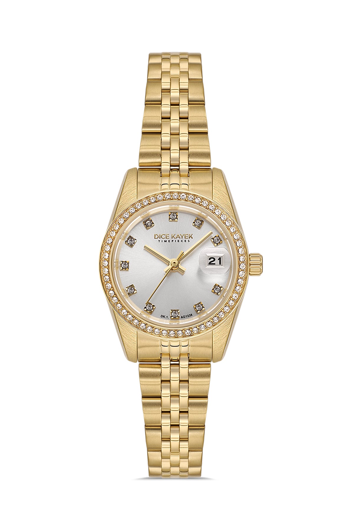 DICE KAYEK Women's Yellow Stainless Steel Watch with Silver Dial - DK.1.AG1338.20