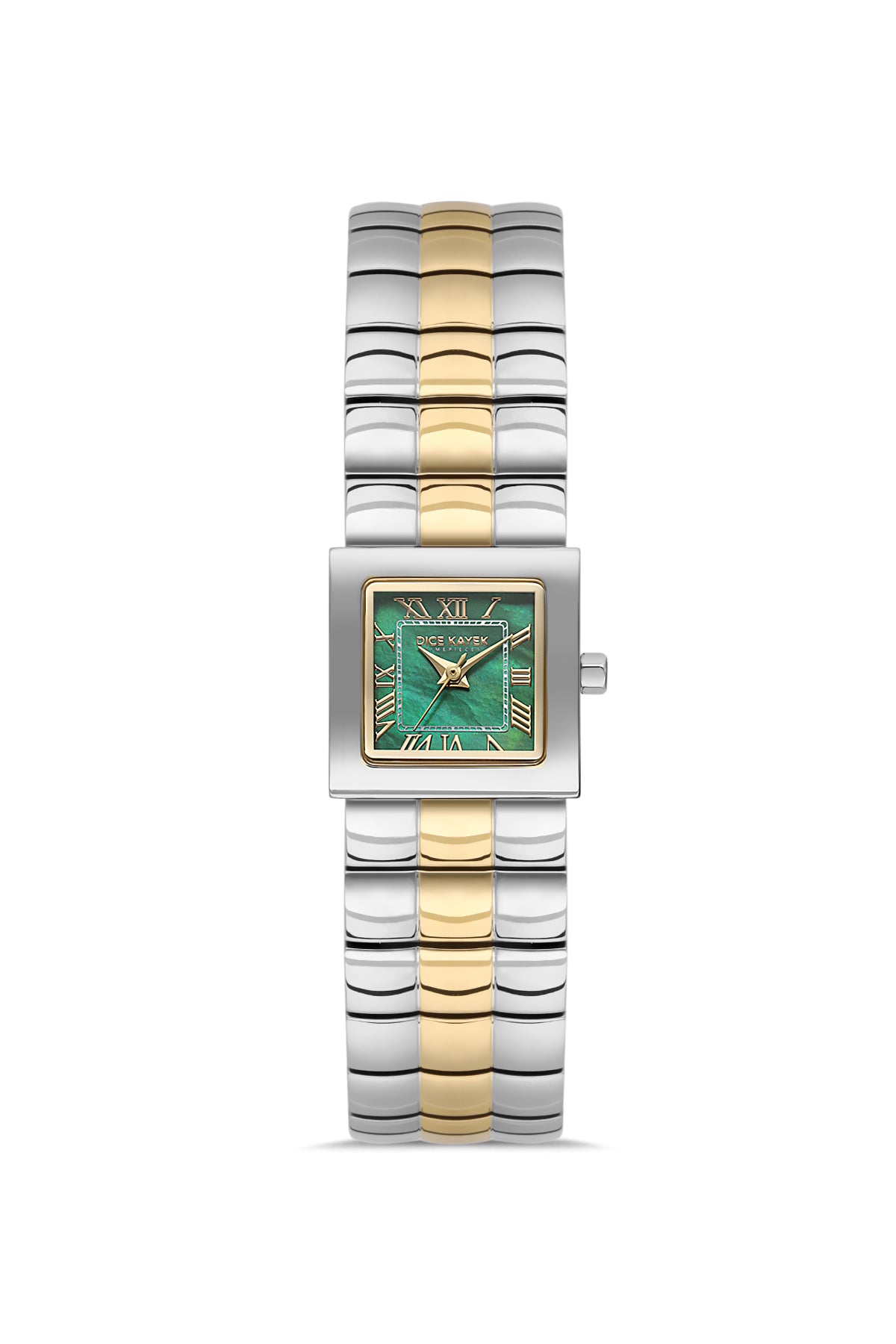 DICE KAYEK Women's Two-Tone Yellow Stainless Steel Watch with Green Dial - DK.1.AG1462.29