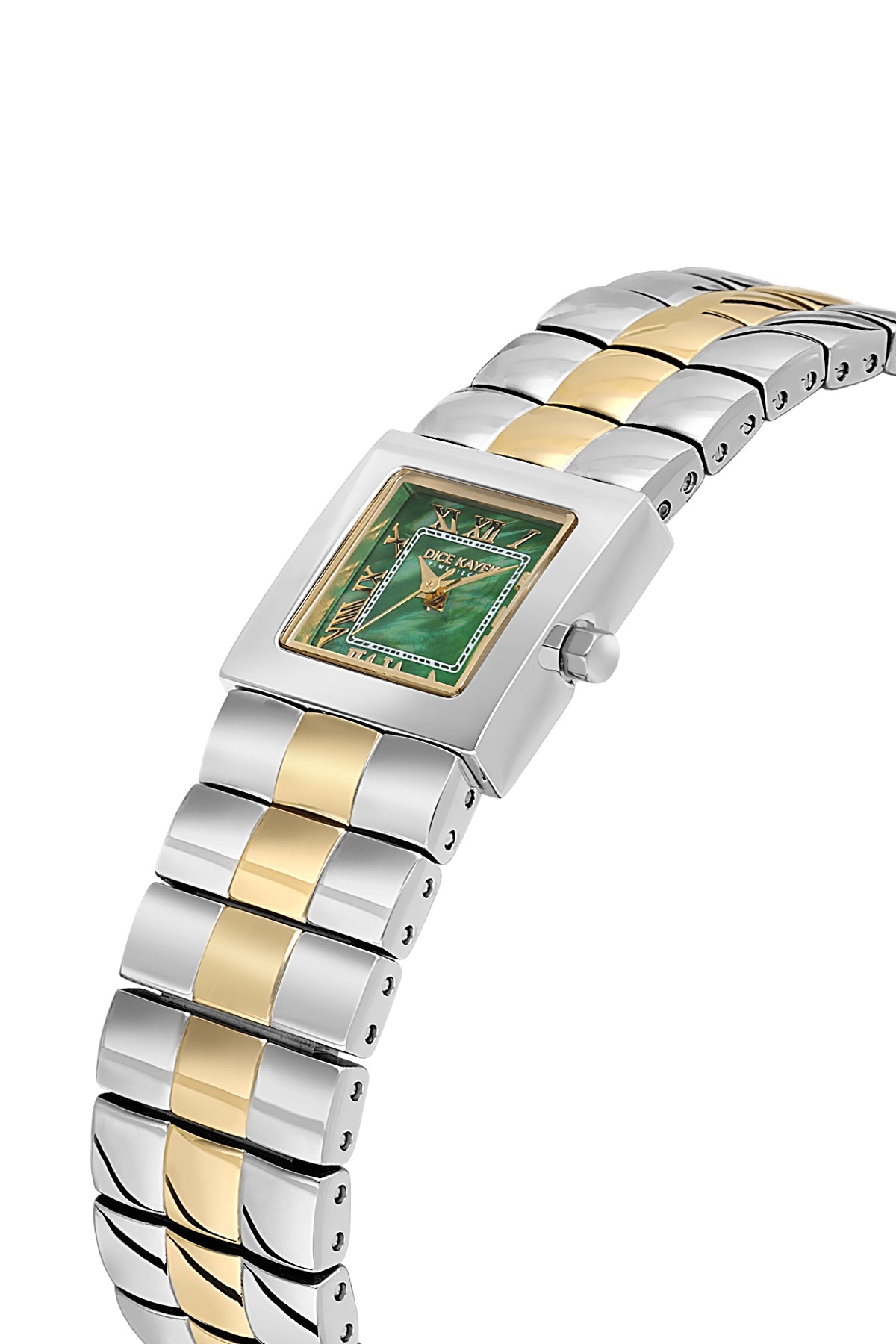 DICE KAYEK Women's Two-Tone Yellow Stainless Steel Watch with Green Dial - DK.1.AG1462.29
