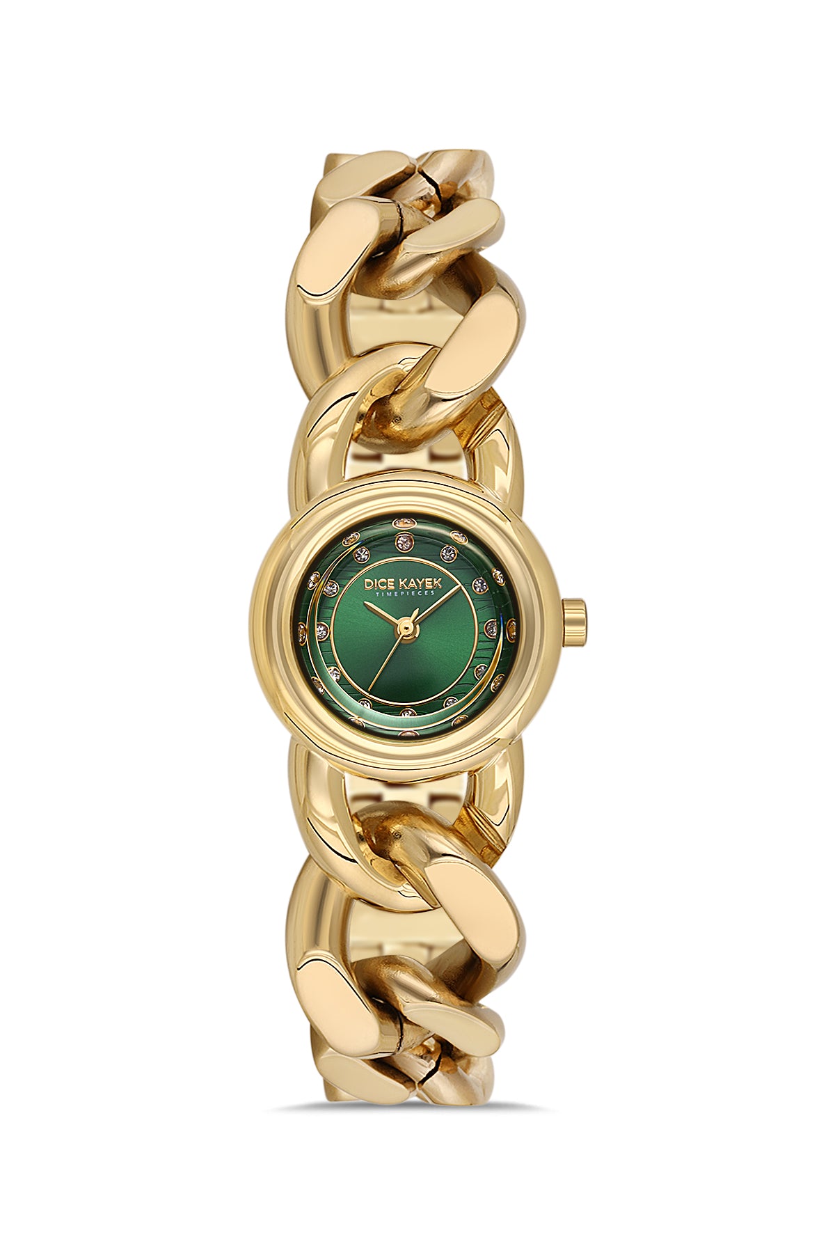 DICE KAYEK Women's Yellow Stainless Steel Watch with Green Dial - DK.1.AG1474.29