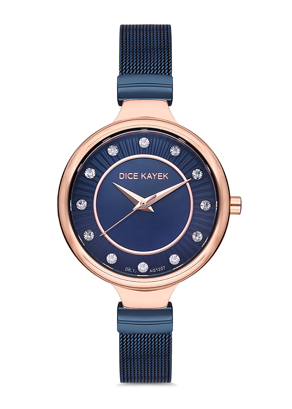 DICE KAYEK Mavi Kadranlı Rose Mavi Kaplamalı Kadın Kol Saati - DK.1.AG1207.04