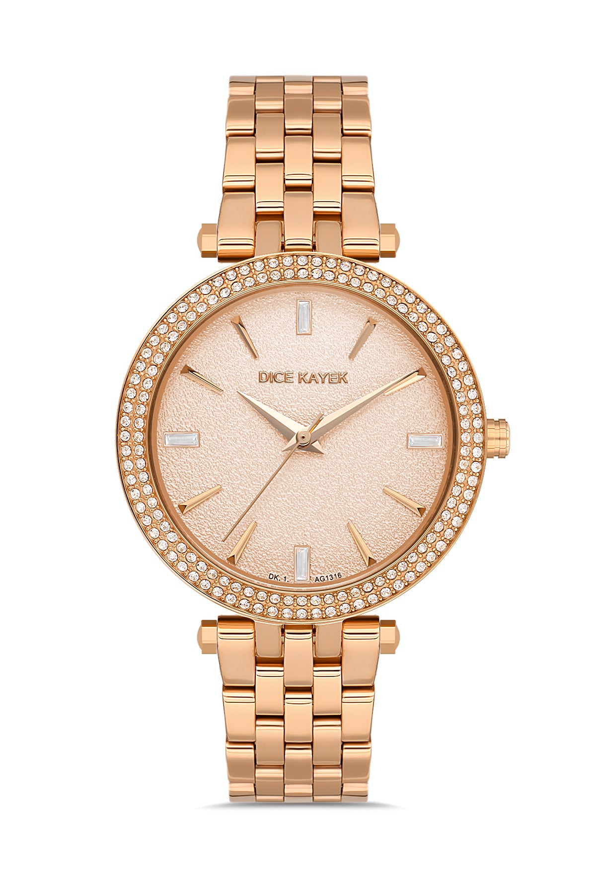 DICE KAYEK Rose Kadranlı Rose Kaplamalı Kadın Kol Saati - DK.1.AG1316.08