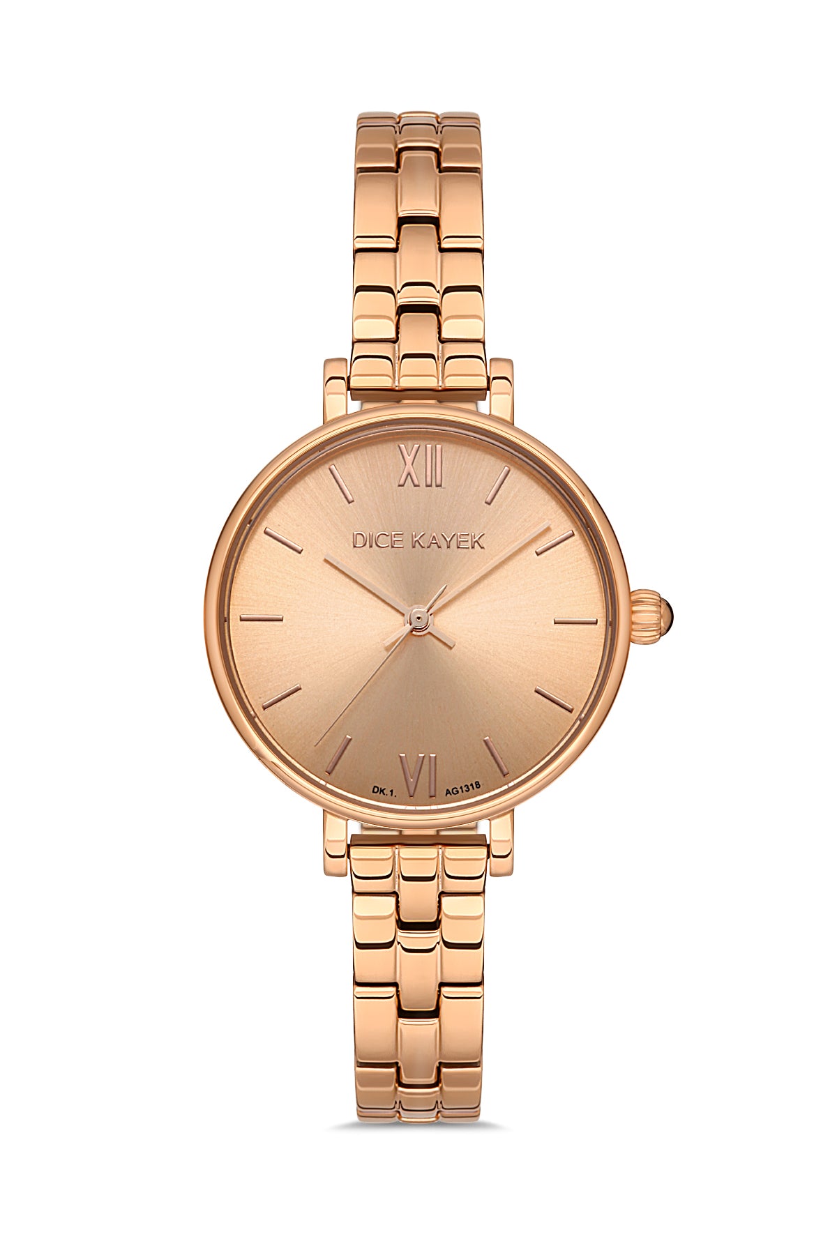 DICE KAYEK Rose Kadranlı Rose Kaplamalı Kadın Kol Saati - DK.1.AG1318.07