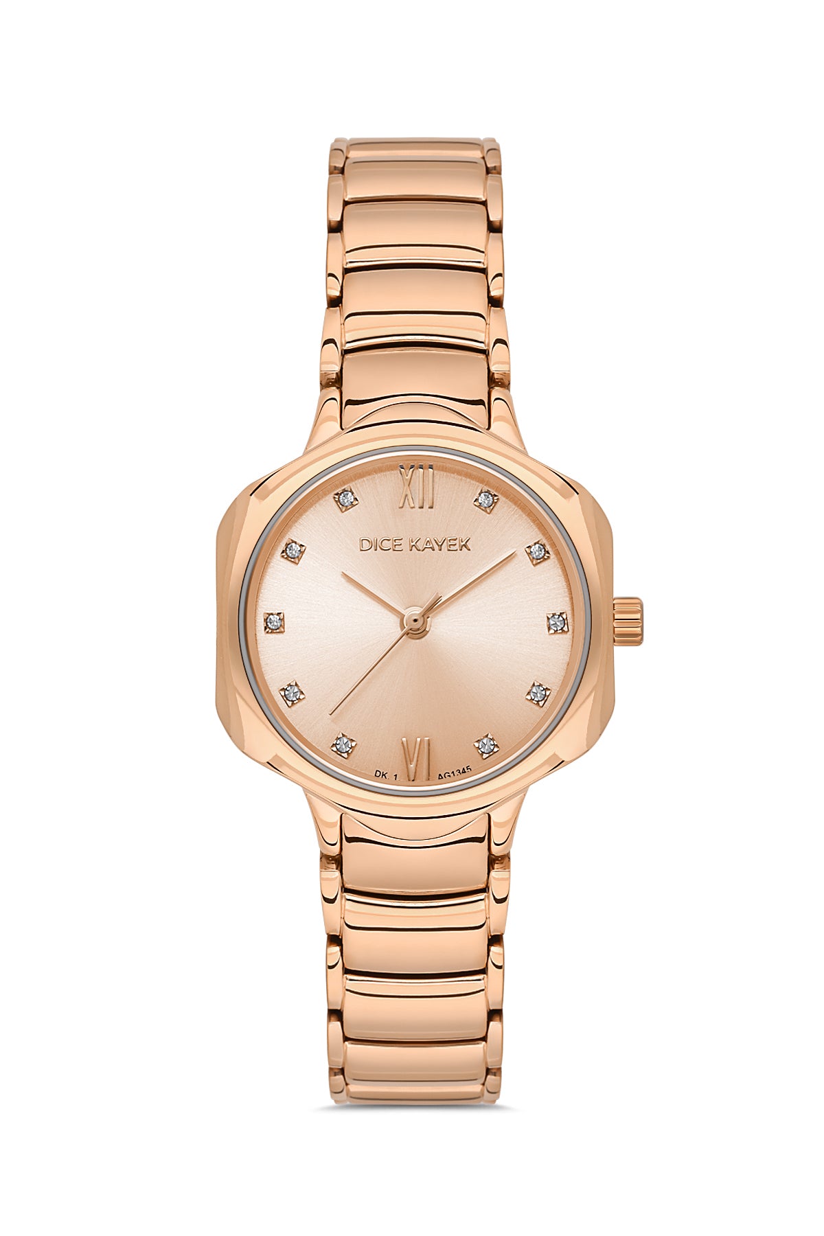 DICE KAYEK Rose Kadranlı Rose Kaplamalı Kadın Kol Saati - DK.1.AG1345.06