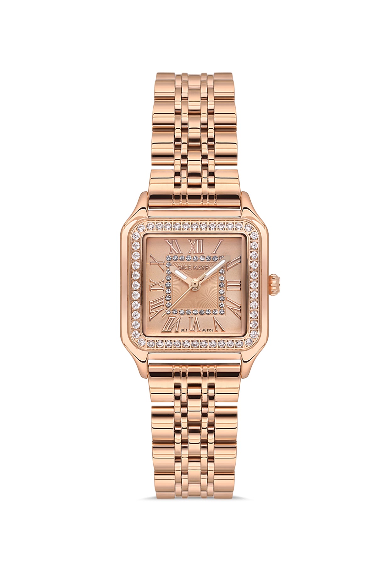 DICE KAYEK Rose Kadranlı Rose Kaplamalı Kadın Kol Saati - DK.1.AG1355.08