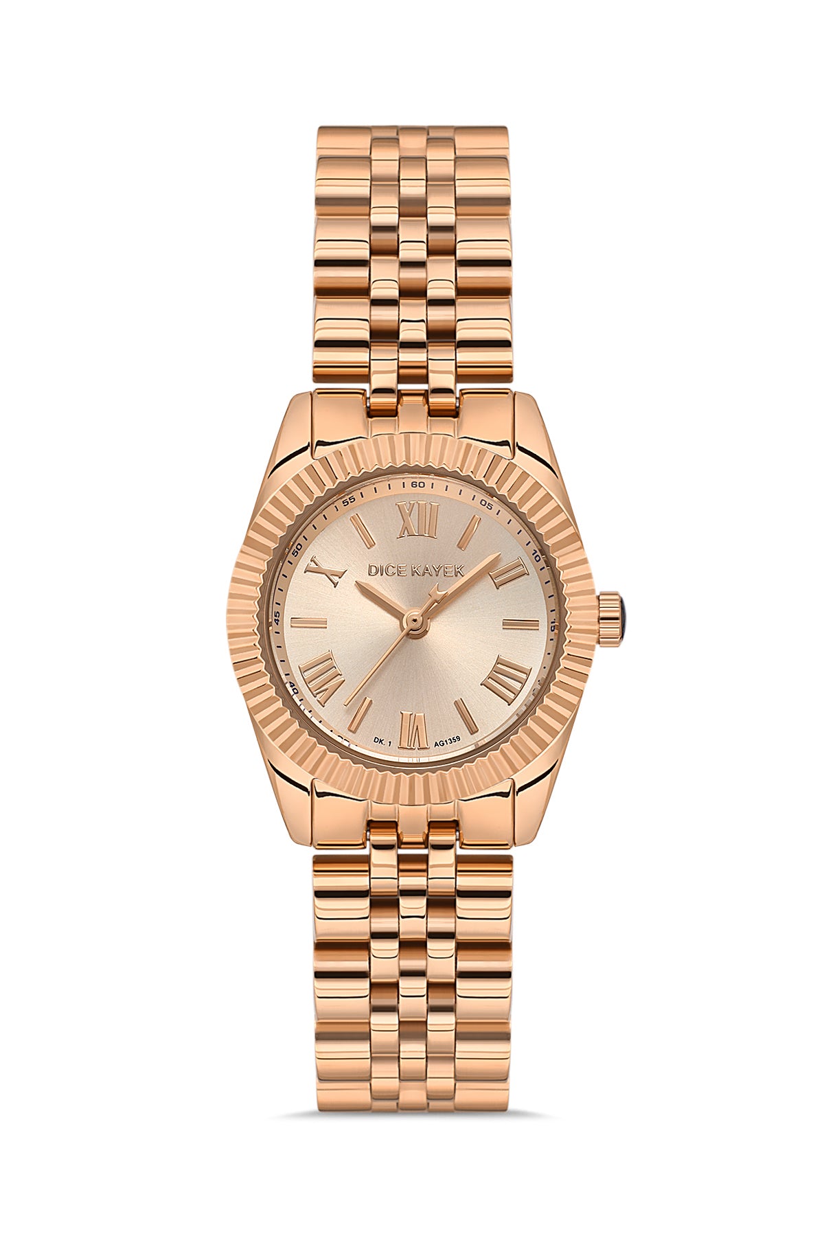 DICE KAYEK Rose Kadranlı Rose Kaplamalı Kadın Kol Saati - DK.1.AG1359.09