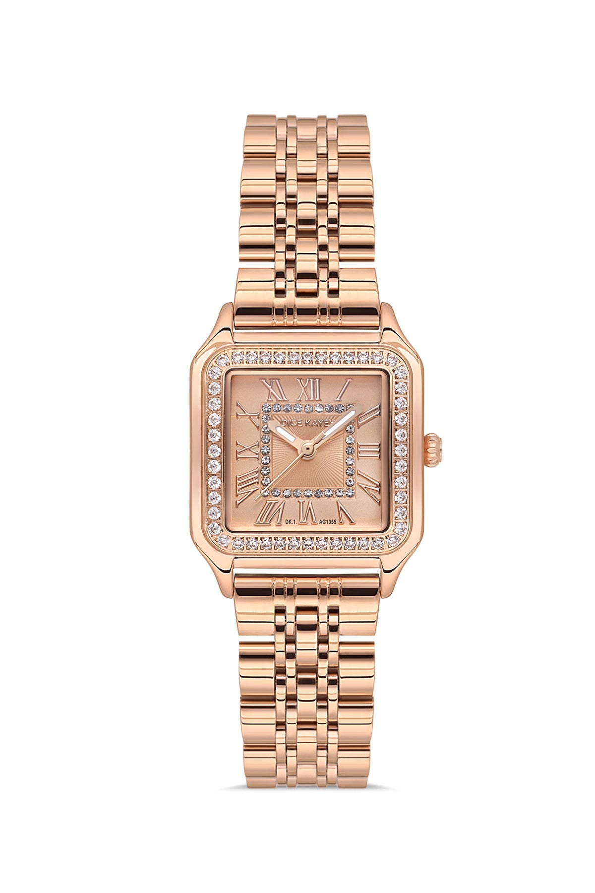 DICE KAYEK Rose Kadranlı Rose Kaplamalı Kadın Kol Saati - DK.1.AG1355.08