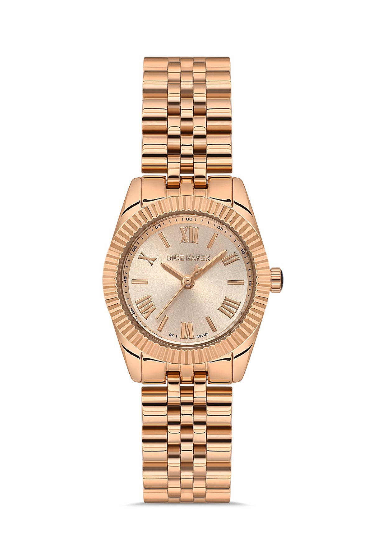 DICE KAYEK Rose Kadranlı Rose Kaplamalı Kadın Kol Saati - DK.1.AG1359.09