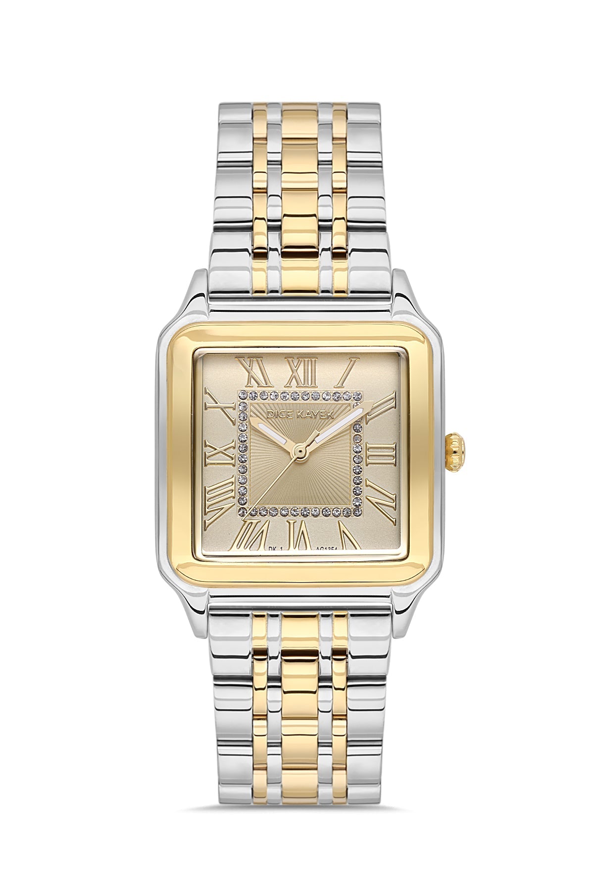 DICE KAYEK Sarı Kadranlı Sarı Beyaz Kaplamalı Kadın Kol Saati - DK.1.AG1354.05