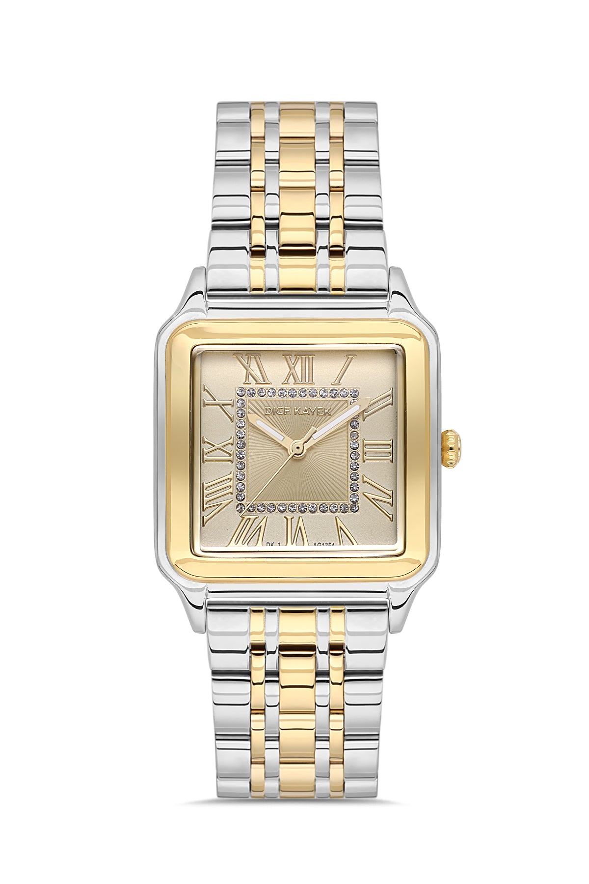DICE KAYEK Sarı Kadranlı Sarı Beyaz Kaplamalı Kadın Kol Saati - DK.1.AG1354.05