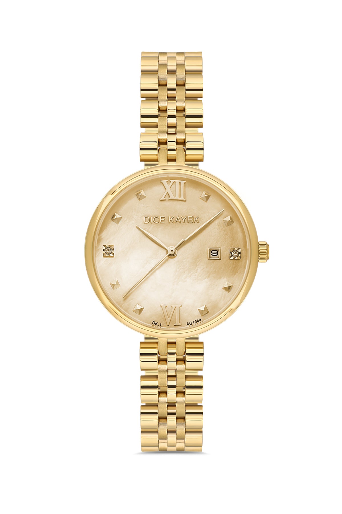 DICE KAYEK Sarı Kadranlı Sarı Kaplamalı Kadın Kol Saati - DK.1.AG1344.08