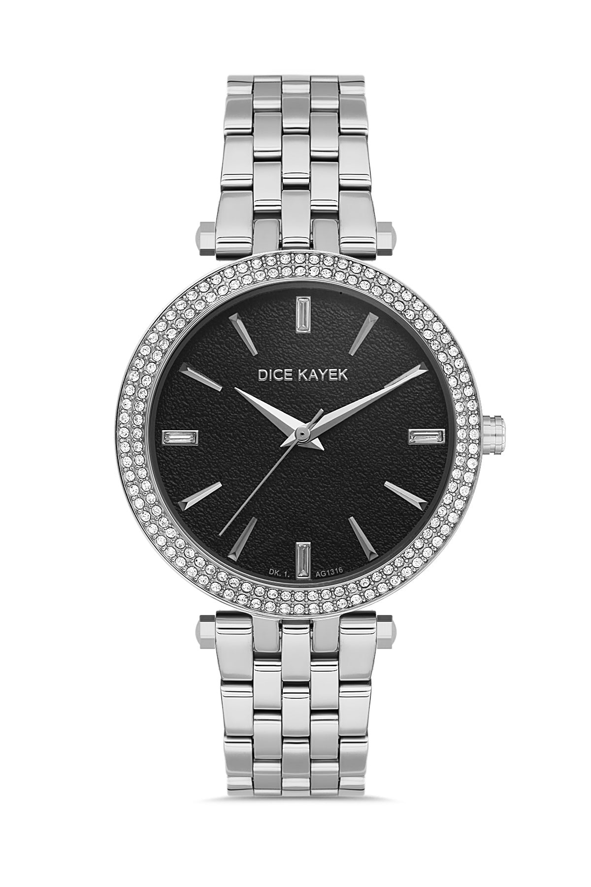 DICE KAYEK Siyah Kadranlı Gümüş Kaplamalı Kadın Kol Saati - DK.1.AG1316.02