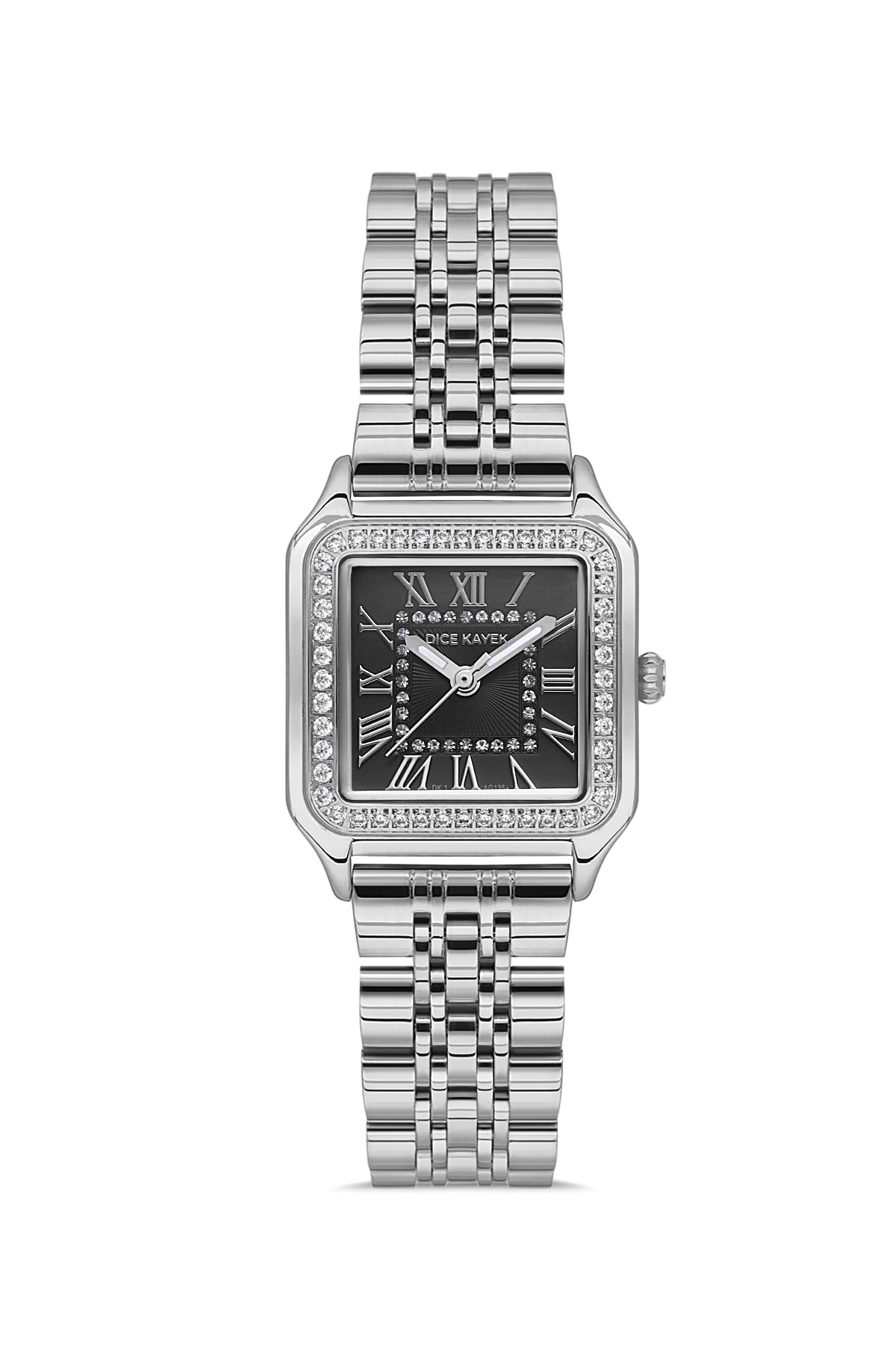 DICE KAYEK Siyah Kadranlı Gümüş Kaplamalı Kadın Kol Saati - DK.1.AG1355.03