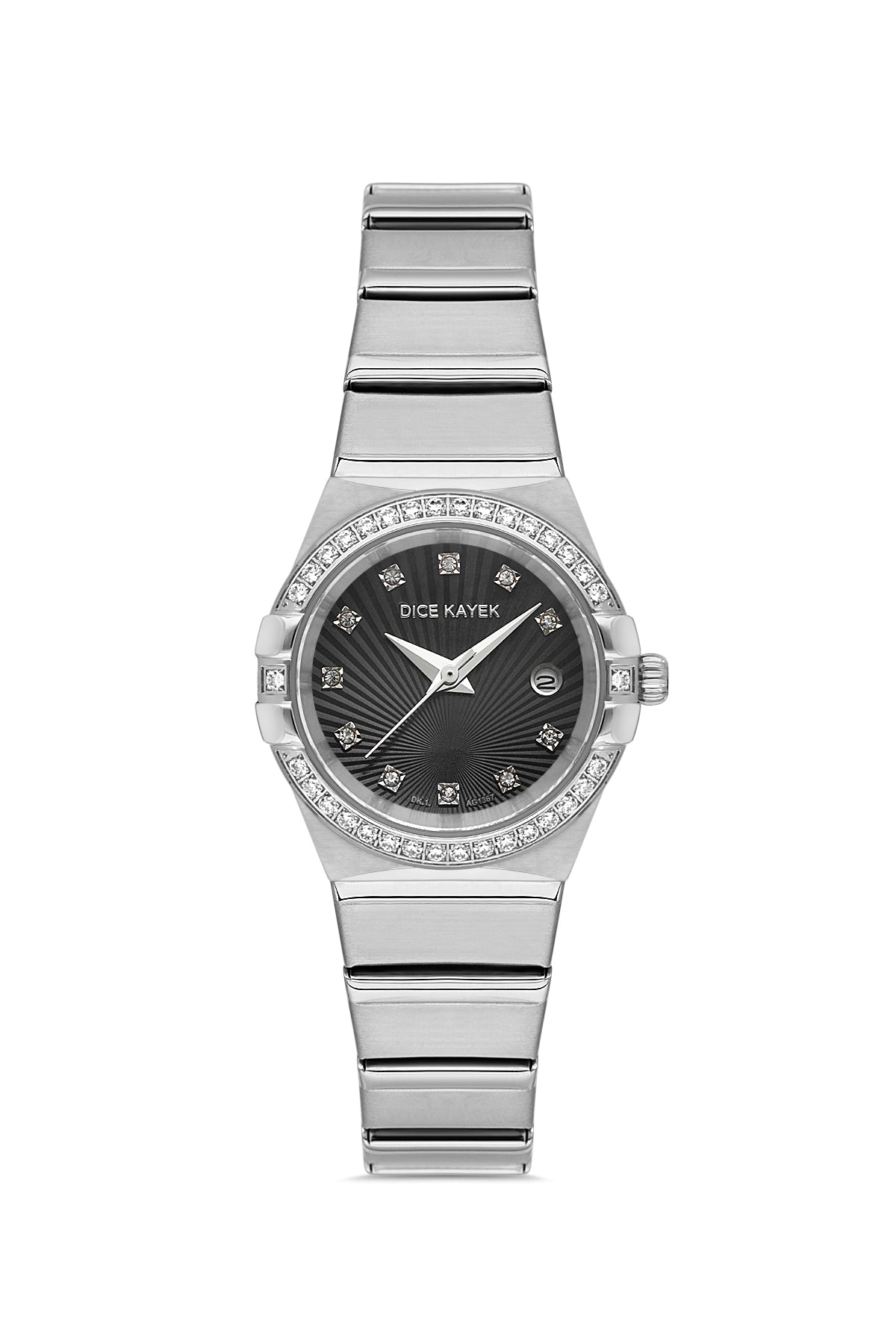 DICE KAYEK Siyah Kadranlı Gümüş Kaplamalı Kadın Kol Saati - DK.1.AG1367.03
